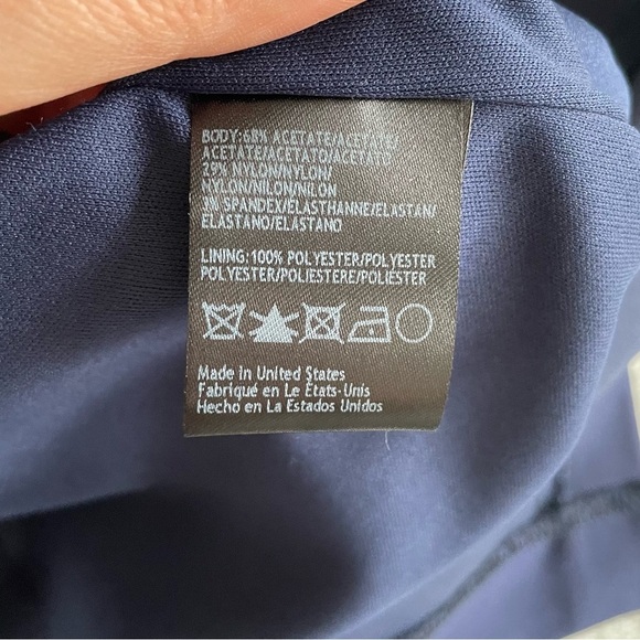 SOLD NWT BHLDN Mireya Navy Blue Ruched Sheath Dress Bridesmaid Formal Event Sz 6 - Picture 10 of 13